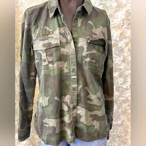 Mudd Camouflage Button Down Shirt